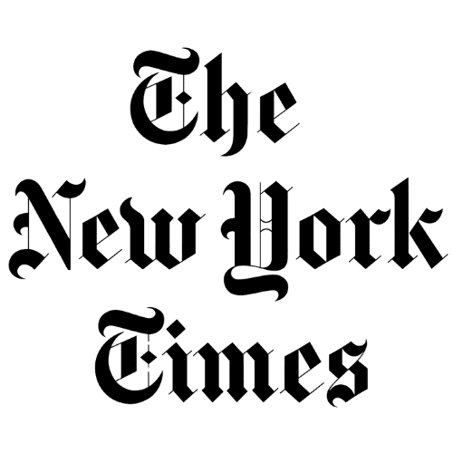 The New York Times logo in black.